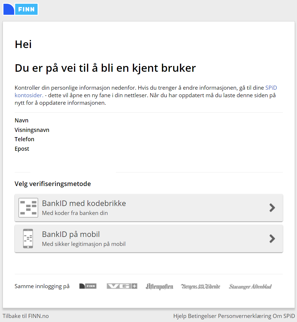 Hvordan Blir Jeg En Verifisert Bruker Finn No Hjelpesenter